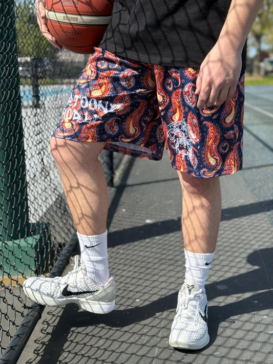 Emba Flame Paisley Shorts